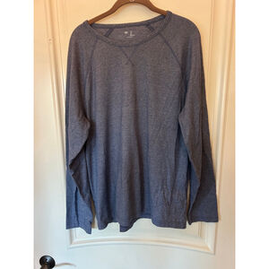 Men's Gap Blue Long Sleeve Raglan Tee Standard L